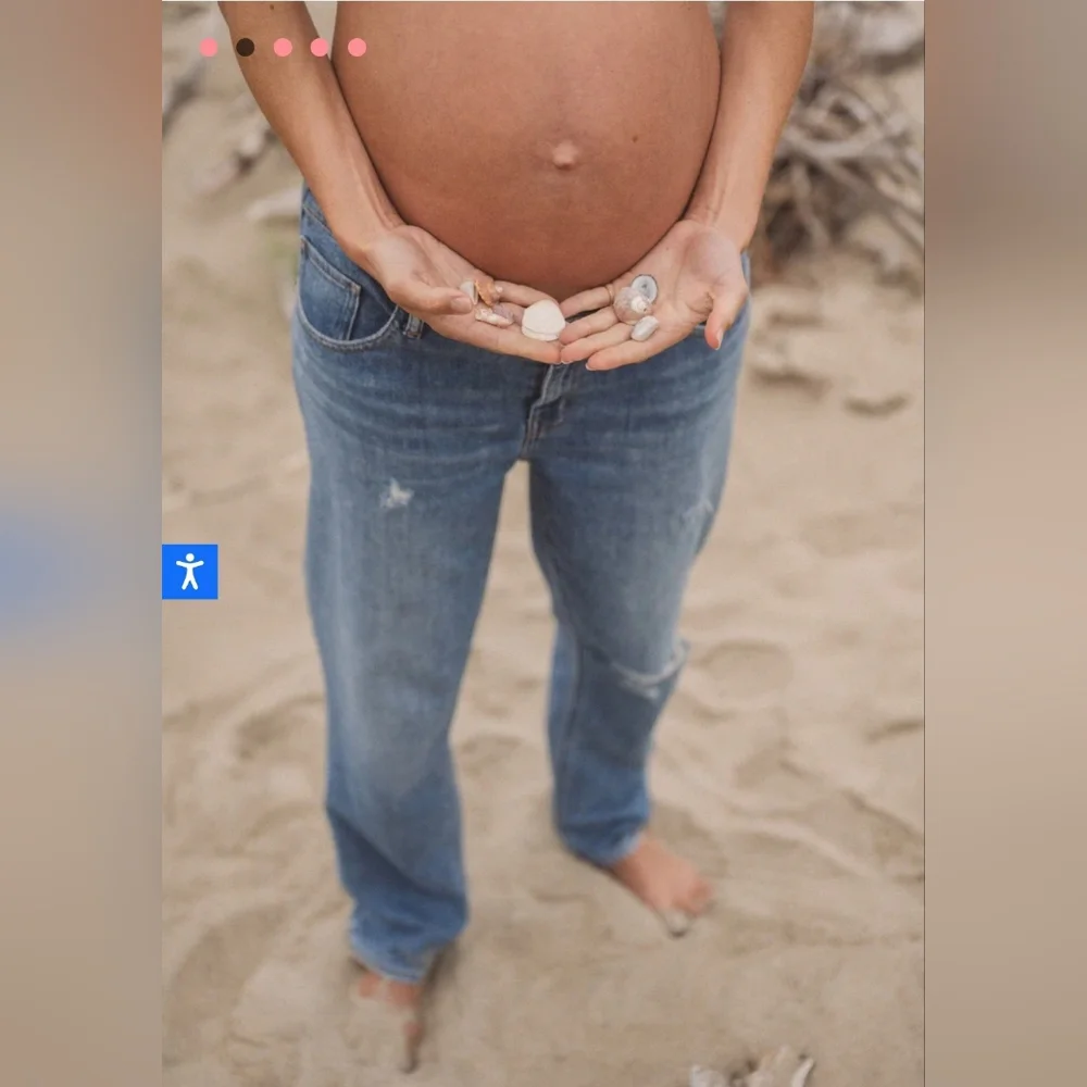 Hatch the distressed Boyfriend Maternity Jean, 27